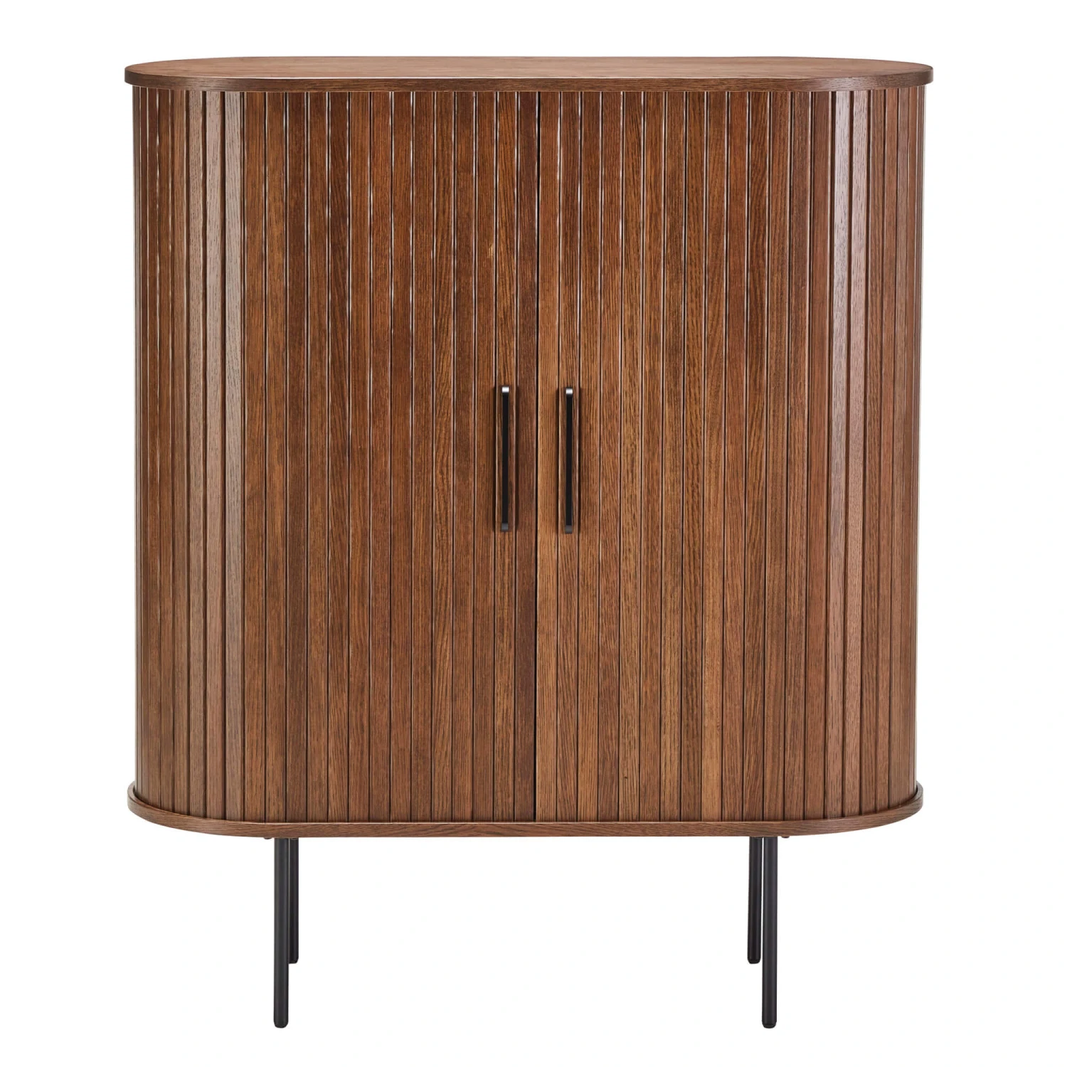 Annika Smoked Oak Slatted Sliding 2 Door Cabinet 7 Annika Smoked Oak Slatted Sliding 2 Door Cabinet - Image 5