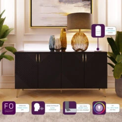 Frank Olsen Ava Black Sideboard 12 Frank Olsen Ava Black Sideboard -Housing Units Shop 0202aa4fa8219bcdf3b44d1b5a76bfd7 1