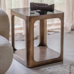 Libra Thorpe Metal Square Side Table With Glass Top 11 Libra Thorpe Metal Square Side Table With Glass Top -Housing Units Shop 0295918ecda559f2c8d7a79a7bbf50ec