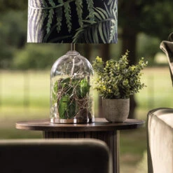 Annika Smoked Oak Slatted Round Side Table 17 Annika Smoked Oak Slatted Round Side Table -Housing Units Shop 03e95c468c8c6643652878641db44ff7