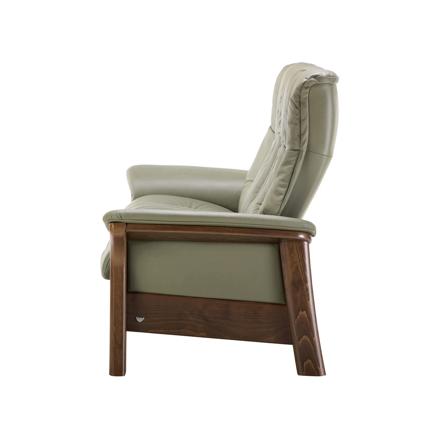Stressless Windsor High-Back 3 Seater Recliner Sofa In Paloma Shadow Green & Walnut 7 Stressless Windsor High-Back 3 Seater Recliner Sofa In Paloma Shadow Green & Walnut - Image 5