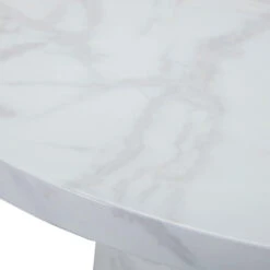 Savona Bone White 130cm Circular Marble Effect Dining Table -Housing Units Shop 077260e91f50bb2ee3e86066557fd521 1