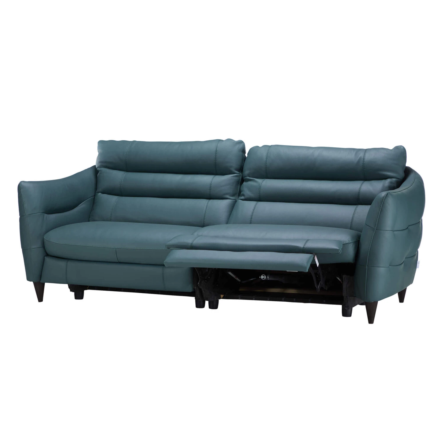 Carrera Teal Blue Leather 3 Seater Maxi Electric Recliner Sofa 6 Carrera Teal Blue Leather 3 Seater Maxi Electric Recliner Sofa - Image 4