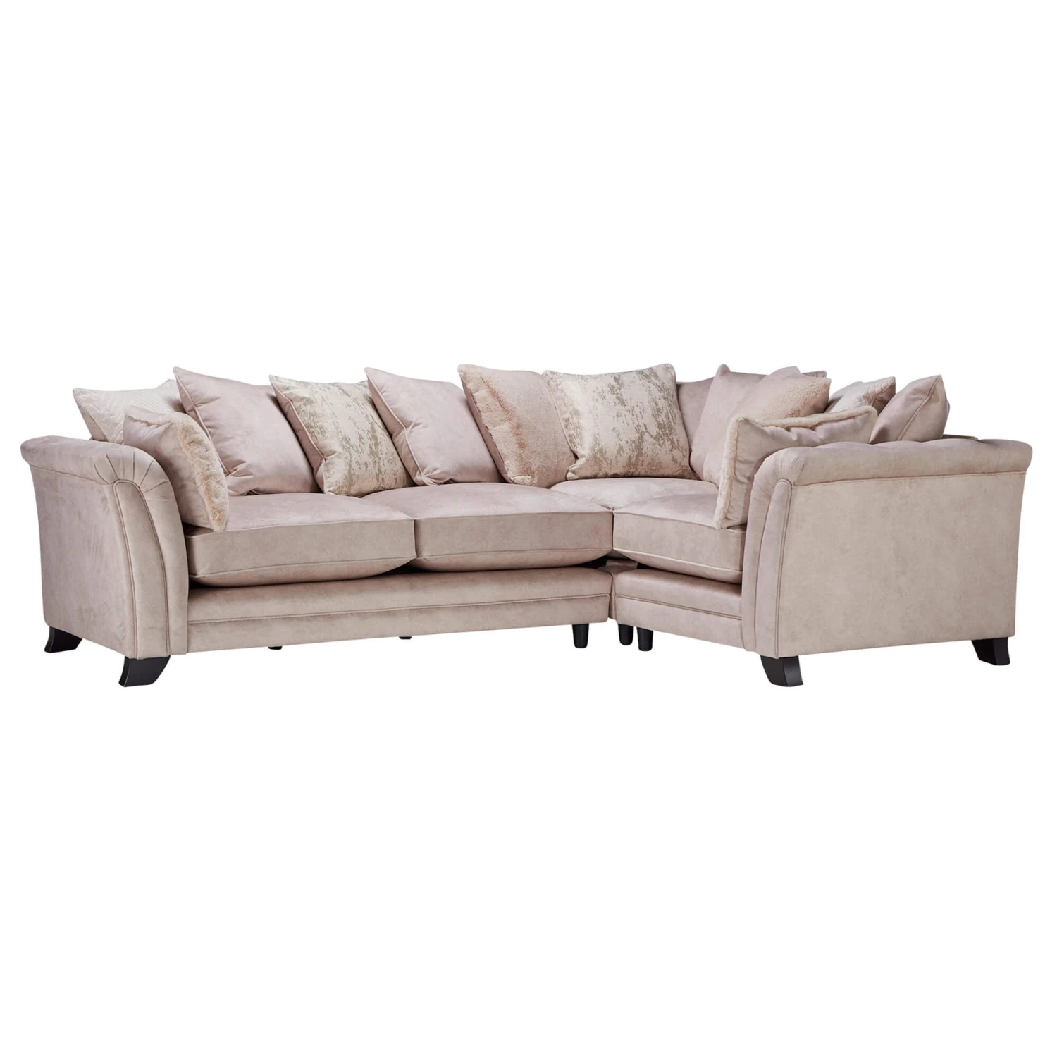 Fairfield Cream Fabric 4 Seater Pillow-Back Corner Sofa 3 Fairfield Cream Fabric 4 Seater Pillow-Back Corner Sofa