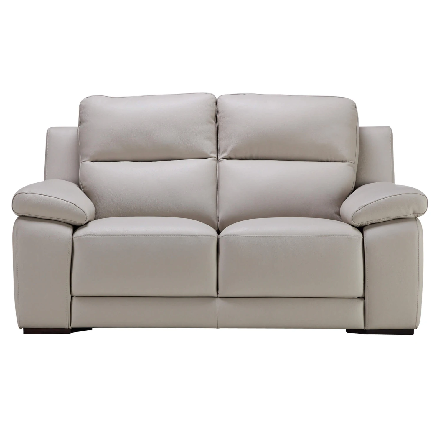 Chiara Grey Leather 2 Seater Sofa 3 Chiara Grey Leather 2 Seater Sofa - Image 2