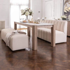 Tivoli Brushed Oak Dining Table With Marble Top -Housing Units Shop 0b7314355e7c8a85926af58d677c06eb 1