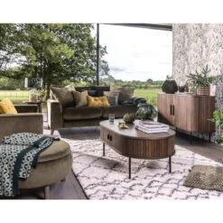 Annika Smoked Oak Slatted Round Side Table 18 Annika Smoked Oak Slatted Round Side Table -Housing Units Shop 1094ed12f842b10eff816473fe659c25