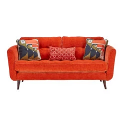 Orla Kiely Ivy Medium Sofa In Derry Orange Fabric