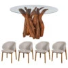 Java Teak 130cm Round Dining Table With 4 Eros Beige Dining Chairs 2 Java Teak 130cm Round Dining Table With 4 Eros Beige Dining Chairs -Housing Units Shop 14d4a3f660c3090aba4d92df9664b417