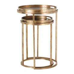 Libra Vienna Atlas Set Of 2 Side Tables In Antique Gold -Housing Units Shop 1573280cb26f24dd0d94fa024daaa511