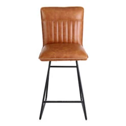 Clarence Counter Tan Faux Leather Bar Chair -Housing Units Shop 16fe26b62742390a53c44bcf46bec14c