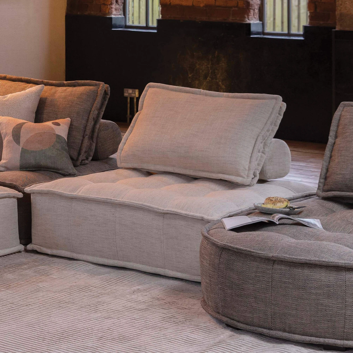 Aspect Natural Fabric Modular Lounge Chair 3 Aspect Natural Fabric Modular Lounge Chair