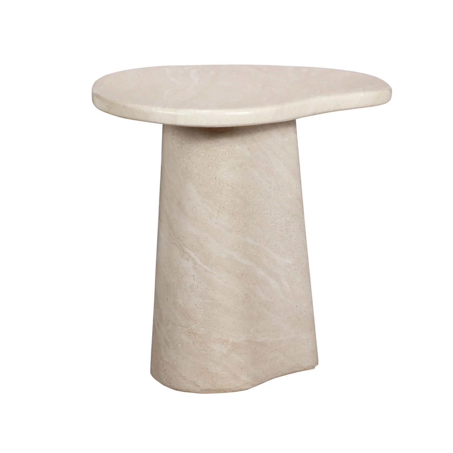 Glass House Solna Small Travertine Effect Lamp Table 3 Glass House Solna Small Travertine Effect Lamp Table