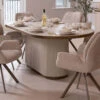 Serenity White Reeded 220cm Dining Table -Housing Units Shop 1b7800405ef184faedbb0551fa1fe346