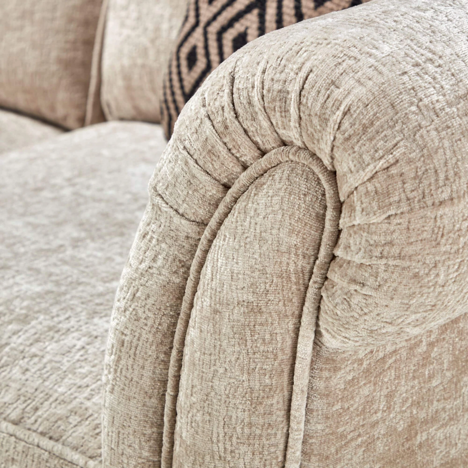 Lucinda Natural Chenille Fabric Scatter Back Grand Sofa 8 Lucinda Natural Chenille Fabric Scatter Back Grand Sofa - Image 6