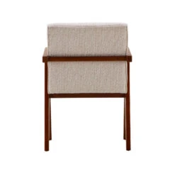 Viviana A-Line Wood & Natural Fabric Accent Chair -Housing Units Shop 1f109213d252cfe1691a1817c310c735