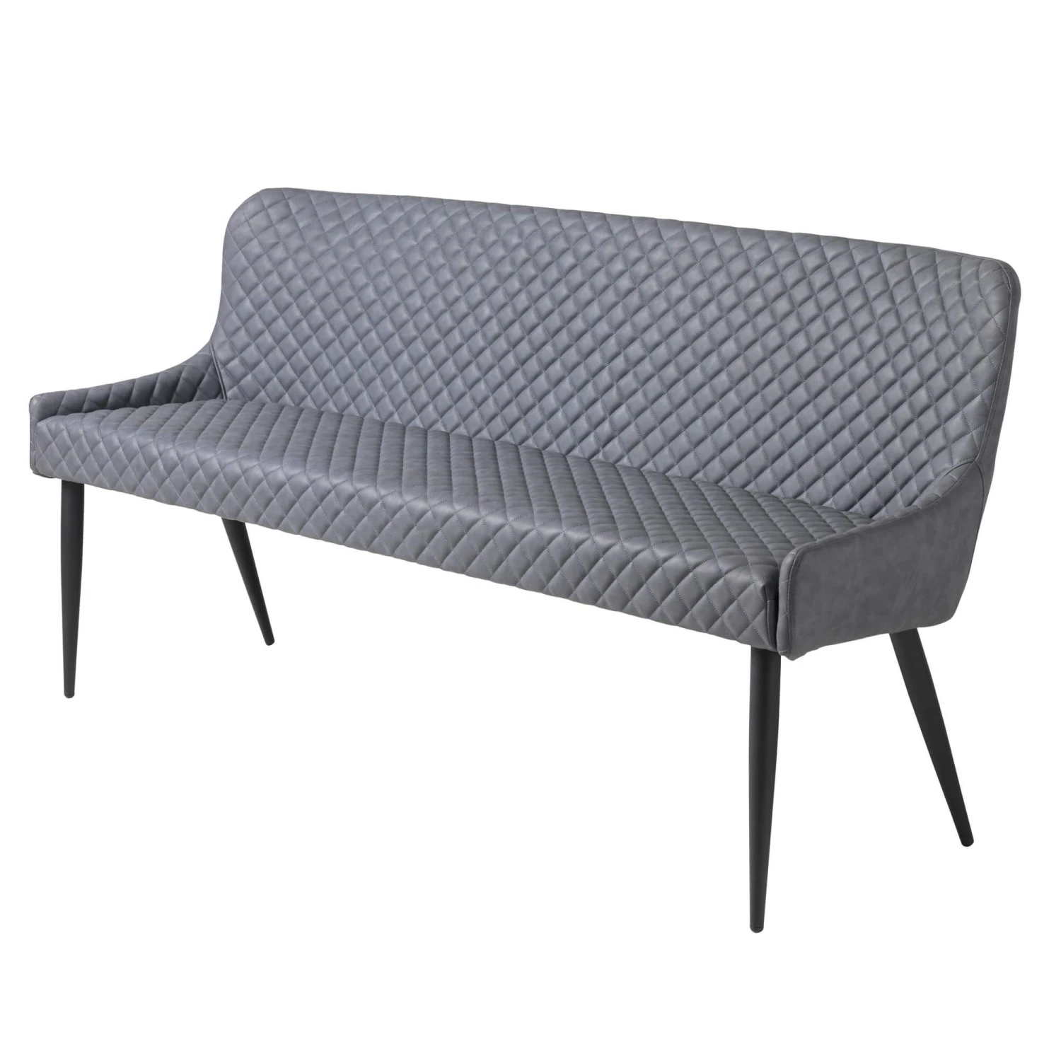 Toby Grey Faux Leather Dining Sofa Bench 4 Toby Grey Faux Leather Dining Sofa Bench - Image 2