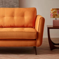 Orla Kiely Ivy Bandon Orange Velvet Large Sofa -Housing Units Shop 202f2949080ad9391dcbeb271893654e