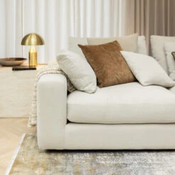 Genevieve Tuscan Ivory Fabric 3 Seater Sofa -Housing Units Shop 22807171273b6f196fef2ffb06240a35