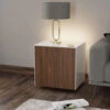 Frank Olsen Intelligent White Gloss & Walnut Side Table -Housing Units Shop 228072d8bffad886baf927cc5875297f
