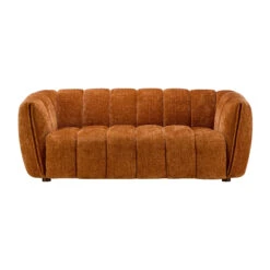 Claudia Rust Orange Fabric Loveseat