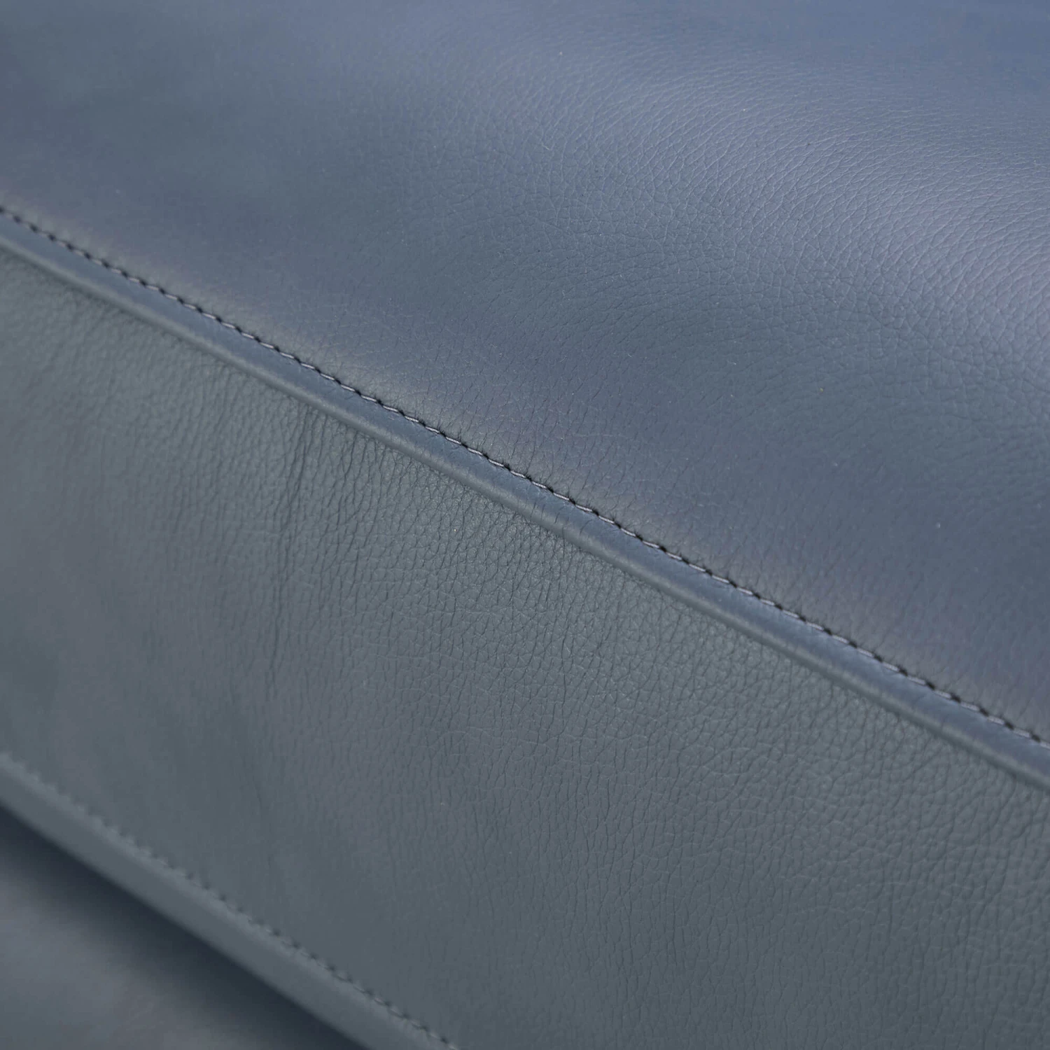 G Plan Hardy Blue Leather 2 Seater Fixed Sofa 8 G Plan Hardy Blue Leather 2 Seater Fixed Sofa - Image 6