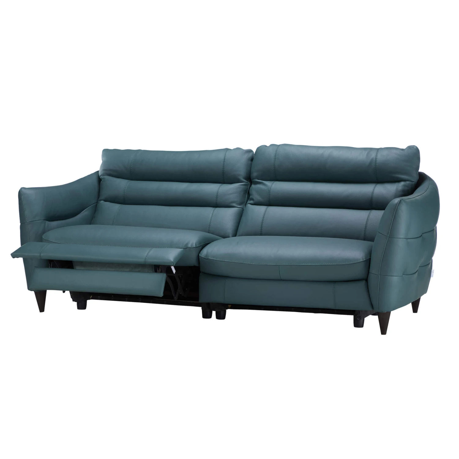 Carrera Teal Blue Leather 3 Seater Maxi Electric Recliner Sofa 5 Carrera Teal Blue Leather 3 Seater Maxi Electric Recliner Sofa - Image 3