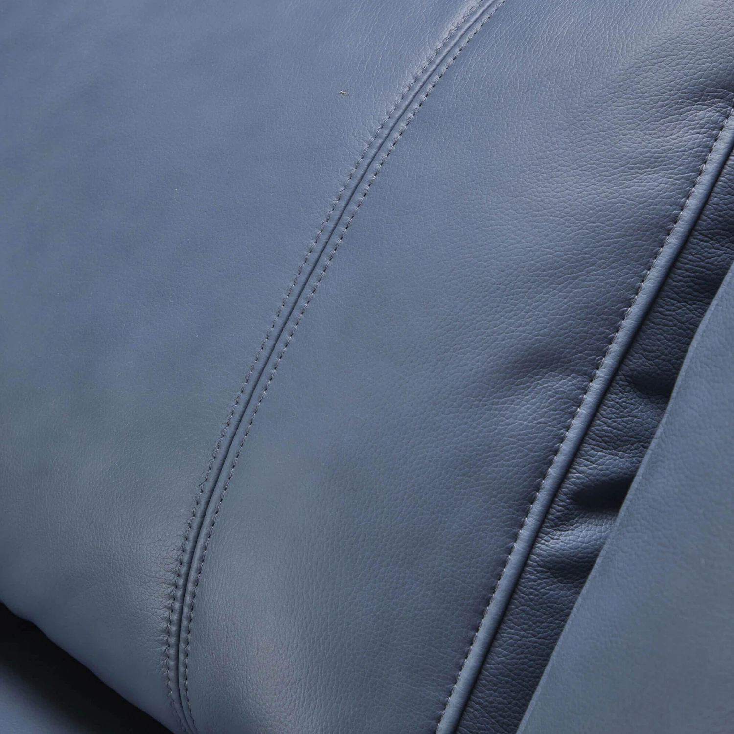 G Plan Hardy Blue Leather 2 Seater Fixed Sofa 7 G Plan Hardy Blue Leather 2 Seater Fixed Sofa - Image 5