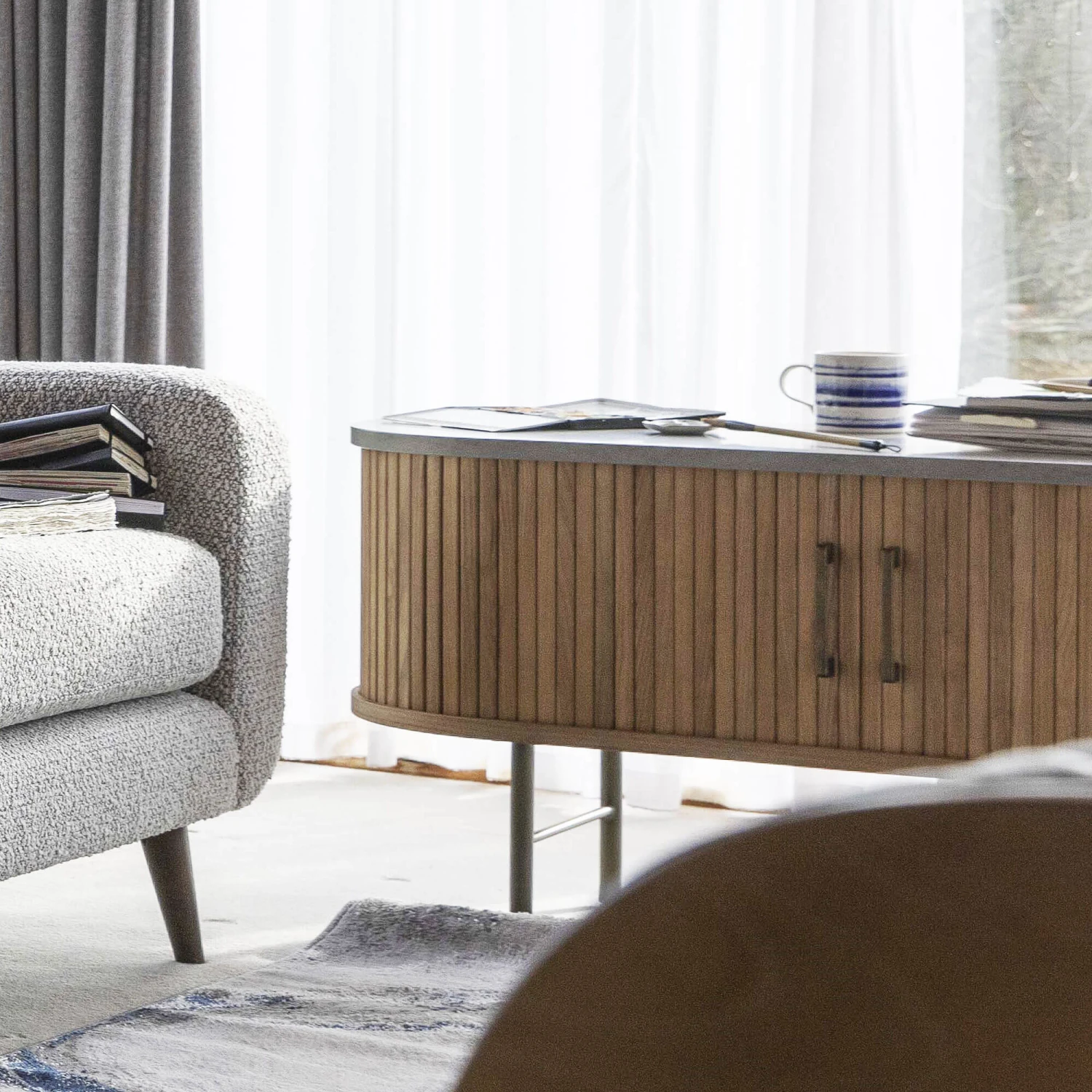 Ariana TV Unit Top In Concrete Effect 3 Ariana TV Unit Top In Concrete Effect