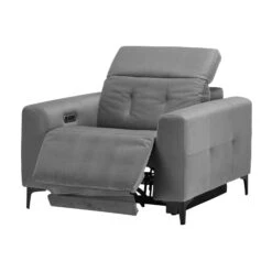 Frascati Misty Grey Fabric Power Recliner Armchair -Housing Units Shop 2578df7c767fc1ad69ef196fdbb5988b