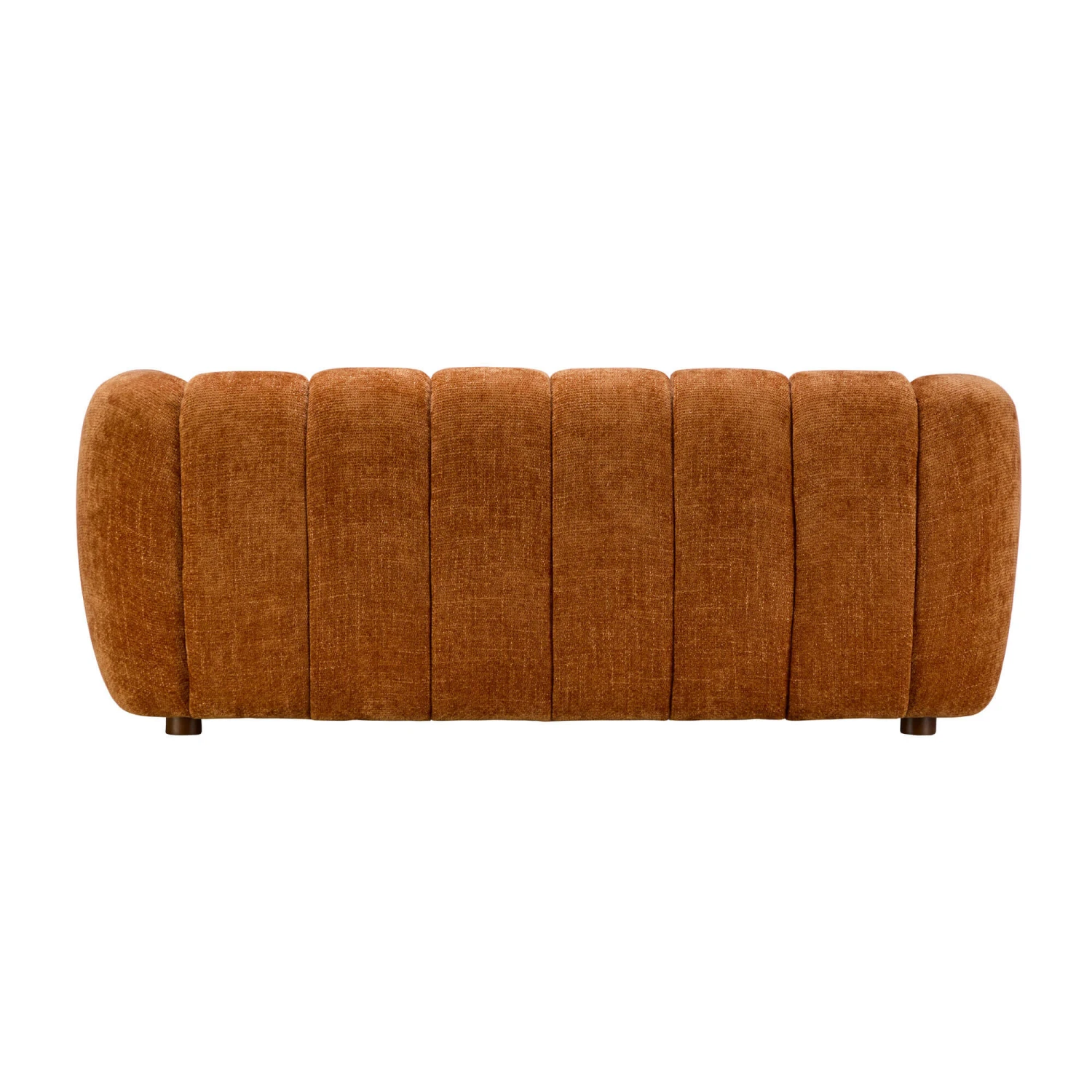 Claudia Rust Orange Fabric Loveseat 6 Claudia Rust Orange Fabric Loveseat - Image 4