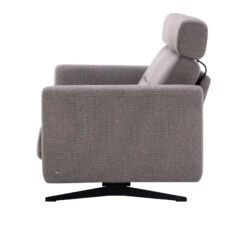 Stressless Stella 2 Seater Sofa In Holly Greige Fabric & Matt Black -Housing Units Shop 279da8e56aa7854328f94350ca506f3c 1