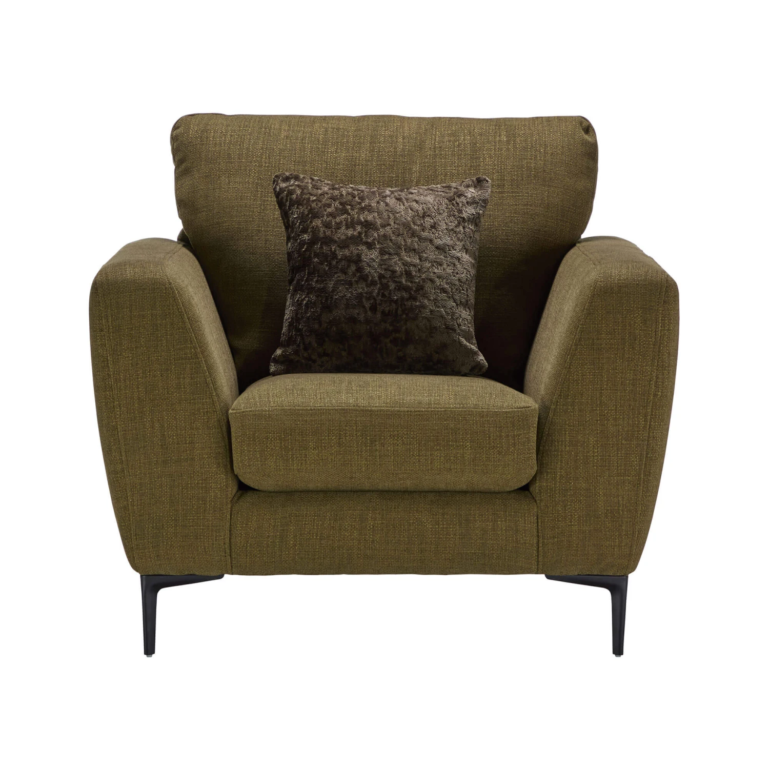 Isabella Olive Green Fabric Armchair 3 Isabella Olive Green Fabric Armchair