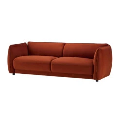Glass House Thorne Rust Orange Fabric 3 Seater Sofa -Housing Units Shop 27f845cd6513ecefac7cdf6700d38da1