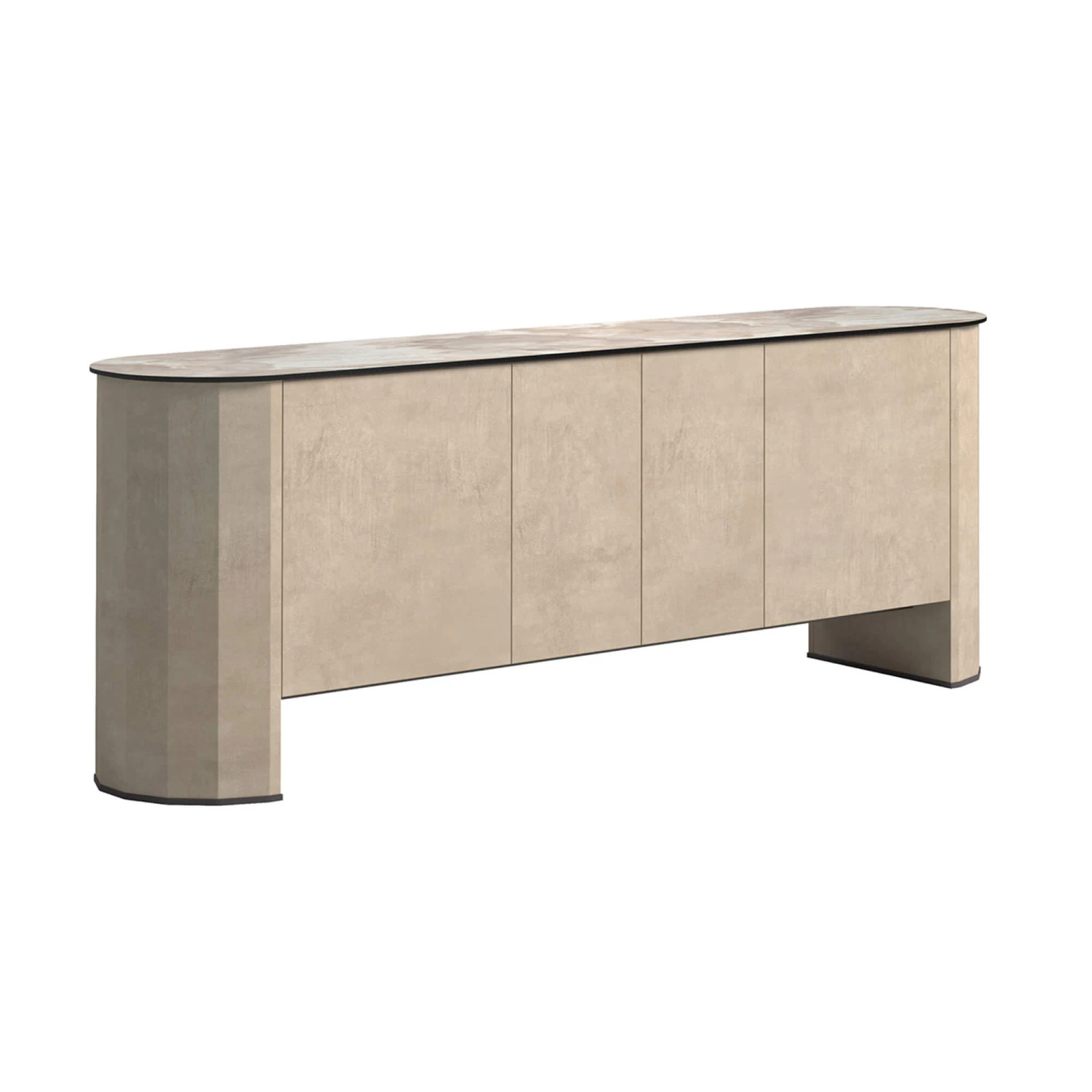 Santori Rounded 4 Door Cream Sideboard 5 Santori Rounded 4 Door Cream Sideboard - Image 3