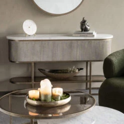 Libra Belvedere Aged Gold Reeded Console Table 11 Libra Belvedere Aged Gold Reeded Console Table -Housing Units Shop 2ab14018a6e81438a650551c9040e71d