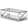 Salona Clear Glass & Chrome Coffee Table 2 Salona Clear Glass & Chrome Coffee Table -Housing Units Shop 2b6a4913acad33fd810136488466ab6a