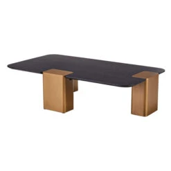 Edessa Black And Brass Coffee Table