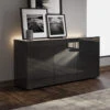 Intelligent Black Gloss 2 Door 3 Drawer Sideboard -Housing Units Shop 2c6f82f92bae41ad4d24cf124b8e0d23