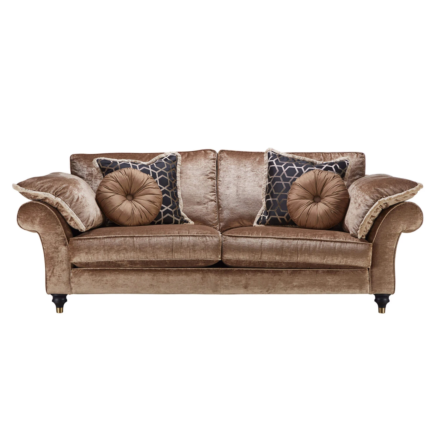 Duresta Harvard Monarch Gold Fabric Large 3 Seater Sofa 3 Duresta Harvard Monarch Gold Fabric Large 3 Seater Sofa