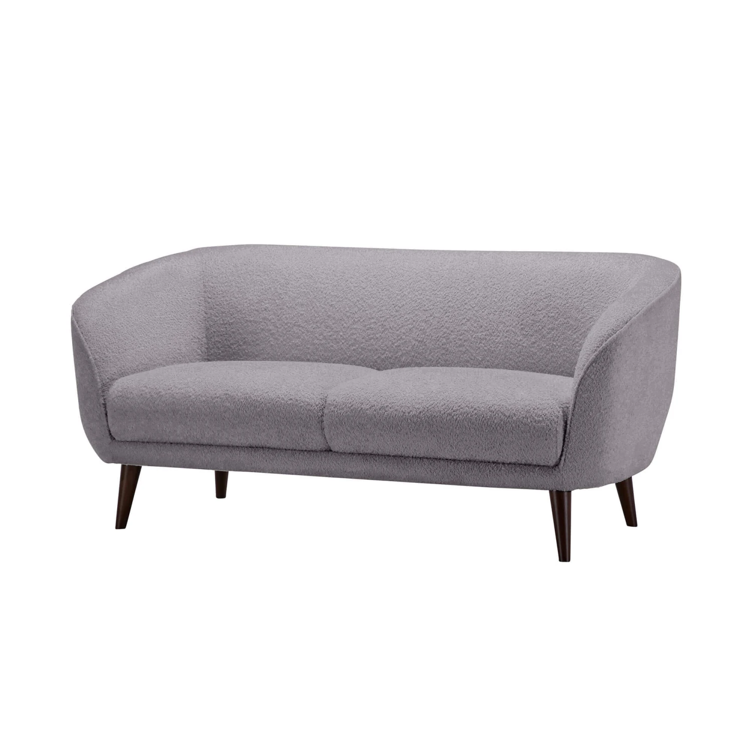 Adrienne Grey Boucle Fabric Loveseat 4 Adrienne Grey Boucle Fabric Loveseat - Image 2