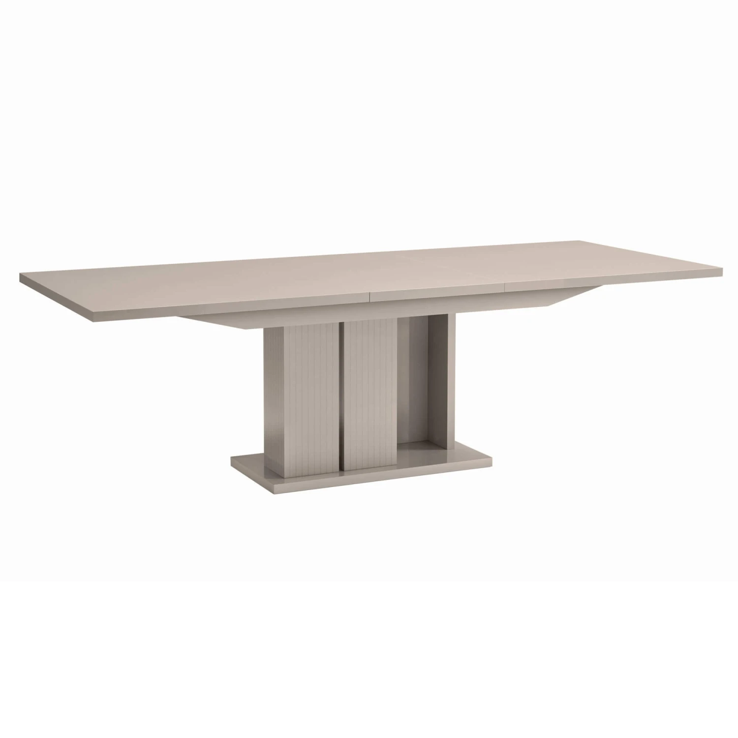 Caren High Gloss Pearl Line 160cm Extending Dining Table 3 Caren High Gloss Pearl Line 160cm Extending Dining Table