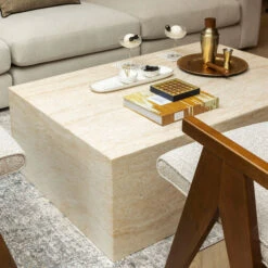 Marius Faux Travertine Coffee Table -Housing Units Shop 3022a04b6a884b2bbd1bcabe850a4667