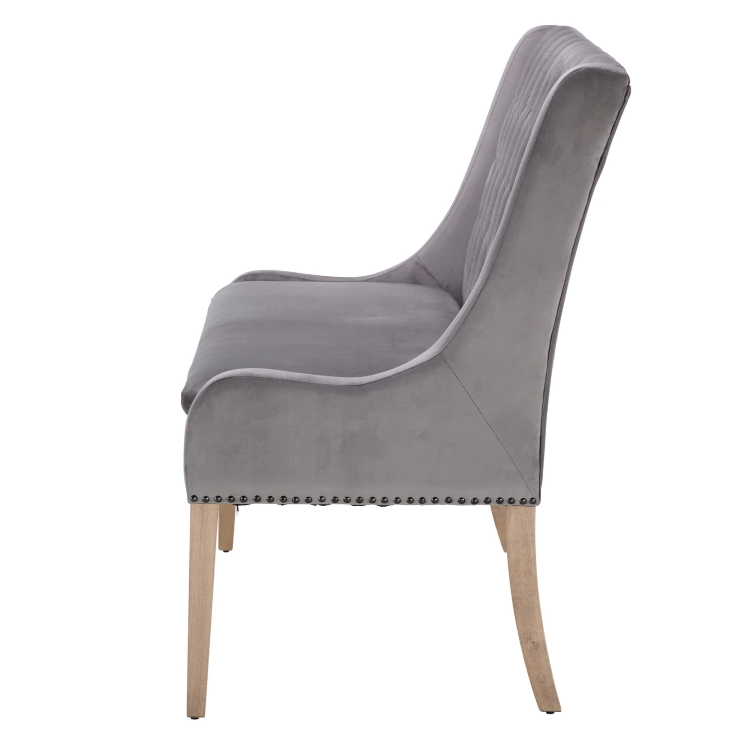 Jacob 160cm Grey Velvet Button Back Bench 5 Jacob 160cm Grey Velvet Button Back Bench - Image 3