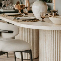 Albana Oval Travertine Effect Dining Table -Housing Units Shop 31662fa4ce1616ac3a47bee1442ed85a 1