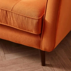 Orla Kiely Ivy Bandon Orange Velvet Large Sofa -Housing Units Shop 32ec0a3b8ecd426492ff8343fc49b351