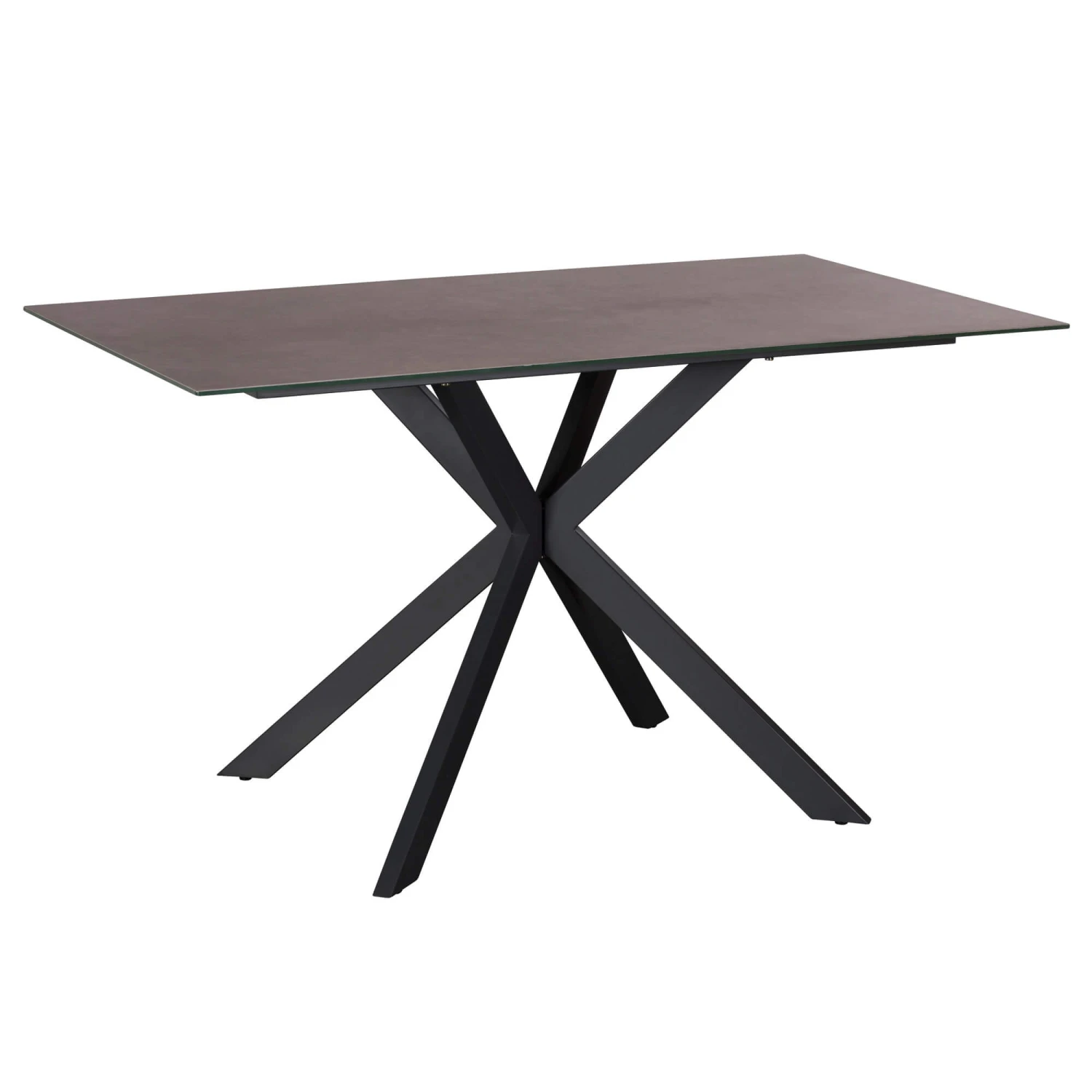 Deco 135cm Dark Grey Ceramic-Effect Glass Dining Table 3 Deco 135cm Dark Grey Ceramic-Effect Glass Dining Table