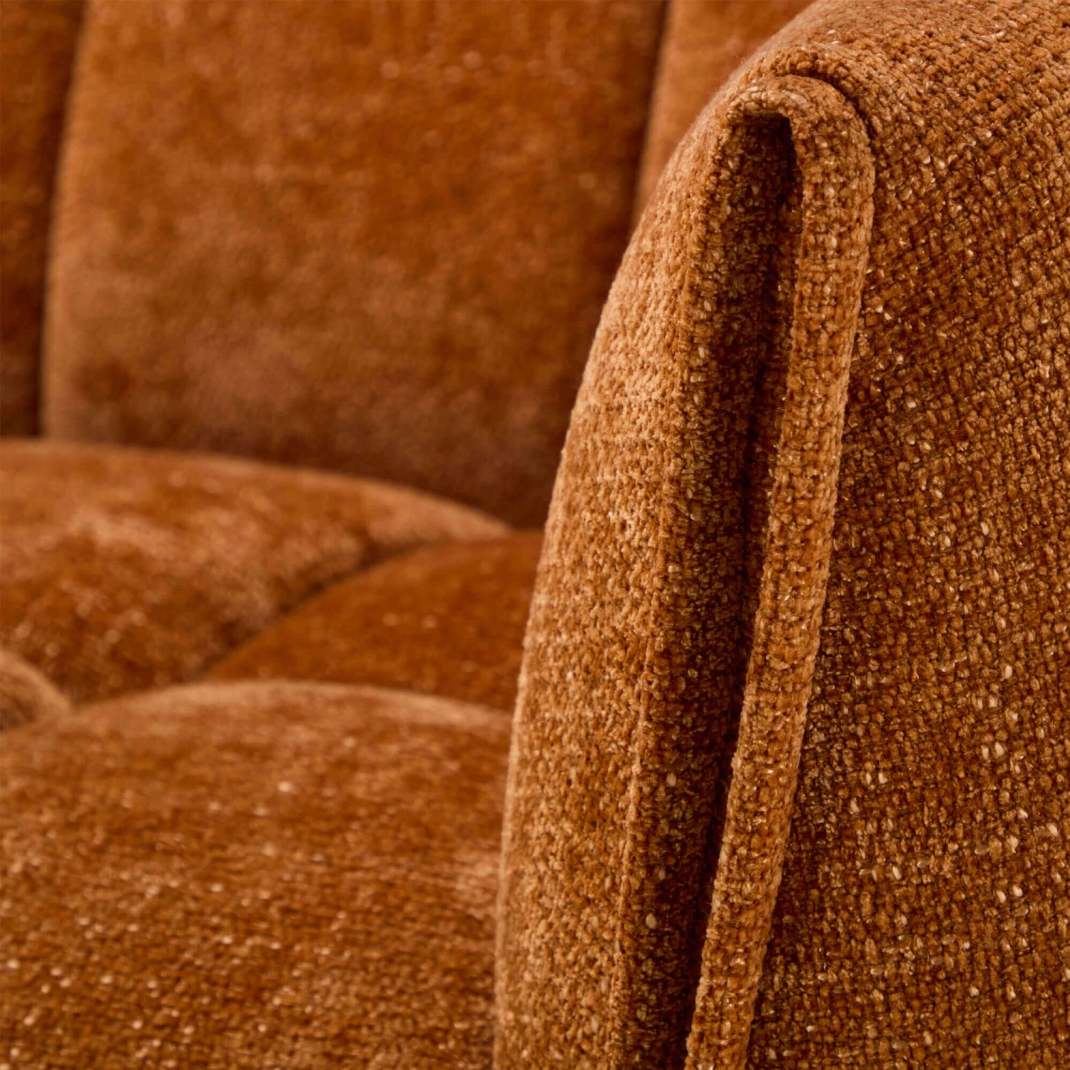 Claudia Rust Orange Fabric Loveseat 7 Claudia Rust Orange Fabric Loveseat - Image 5