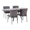 Allegri Extending Sintered Stone Top & Grey Leg Dining Table With 4 Mina Dark Grey Dining Chairs -Housing Units Shop 38523ff1072dda84d70aeac32994daf8 1