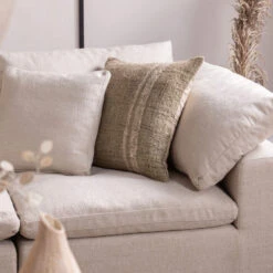 Glass House Elara Beige Fabric Corner Sofa -Housing Units Shop 39979ad56630df3efa36ecc7467139d8